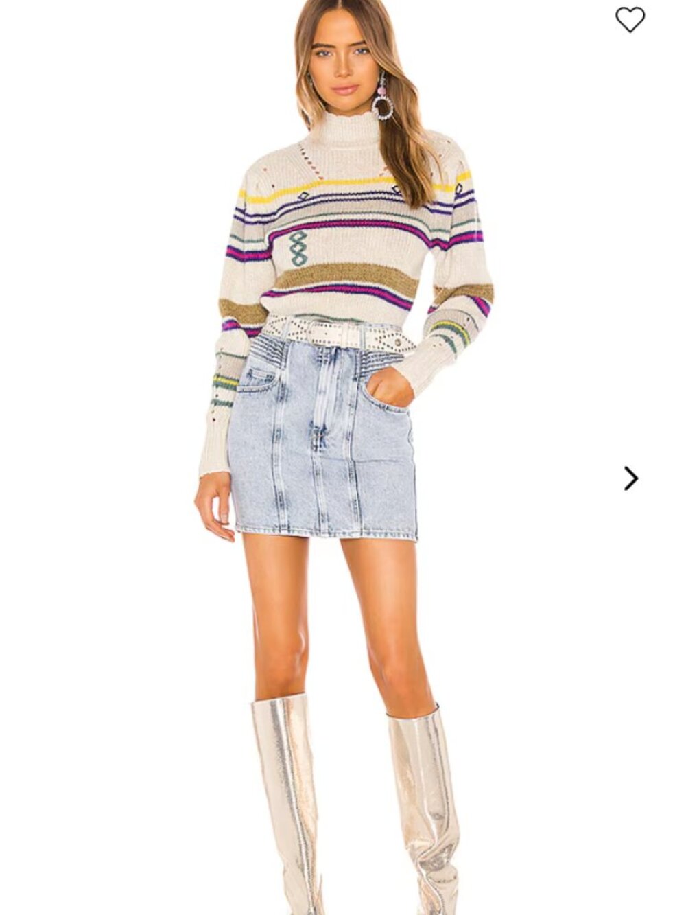 Isabel Marant Hondo Acid-Washed Denim Skirt 40 M